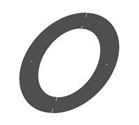 Vit Smooth Matt Black 125mm Vitreous Enamel 45 Degree Split Trim Ring 12 Year Warranty