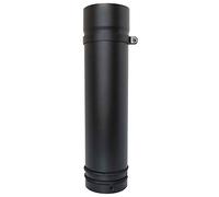 Vit Smooth Matt Black 125mm Vitreous Enamel Adjustable Flue Pipe 500mm 1 Part 12 Year Warranty