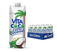 Vita Coco Extra Coconut Water 1 Litre x 12, Pressed Coconut Water, Coconut Taste, Packed With Electrolytes, Gluten Free, Full of Vitamin C and Potassium