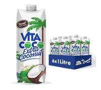 Vita Coco Pressed Coconut Water Multipack 1 Litre x 6, Coconut Taste, Packed With Electrolytes, Gluten Free, Full of Vitamin C and Potassium, Impossible To Hate