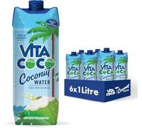 Vita-Coco Original Coconut Water 1L | Pack of 6 | Refreshing Coconut Drink, Family Multipack, Ideal for Hydration, Smoothies & Everyday Use