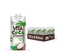 Vita Coco Pressed Coconut Water Multipack 330ml x 12, Coconut Taste, Packed With Electrolytes, Gluten Free, Full Of Vitamin C & Potassium, Impossible