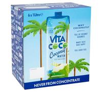 Vita Coco Pure Coconut Water 1L x 6 | Electrolyte-Rich | Hydrate Naturally | Sustainably Sourced | Zero Artificial Additives | Authentic Coconut Water | Refreshing Baverage