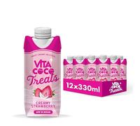 Vita Coco Treats Creamy Strawberry 12x330ml, Packed with Electrolytes, High in Potassium, Low in Calories, Vegan, Guilt-Free Indulgence, Ethically Sourced, B Corp Certified