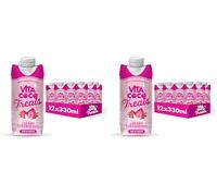 Vita Coco Treats Creamy Strawberry 12x330ml, Packed with Electrolytes, High in Potassium, Low in Calories, Vegan, Guilt-Free Indulgence, Ethically Sourced, B Corp Certified (Pack of 2)