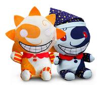 vita dennis Plushies 2pcs Sun and Moon Plush FNAF 9.84in FNAF Security Breach Sundrop and Moondrop Plush Figure Toy Soft Stuffed Clown Cartoon Plushie