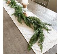 Vita Domi 72" Faux Cedar Garland Realistic, 6ft Cedar Christmas Garland for Mantle, Norfolk Pine Garland, Garlands for Decoration Christmas, Cedar Garland Artificial Realistic, Garland for Stairs
