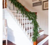 Vita Domi 72" Real Touch Norfolk Pine Garland, 6ft Christmas Garland for Mantle, Faux Cedar Garland Realistic, Garlands for Decoration Christmas, Christmas Greenery Garland, Staircase Garland