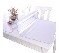 VITA FELICE PVC Table Protector Clear Plastic Waterproof Table Cover for Dining Table, Heavy Duty Wipe Clean Transparent Mat,Tablecloth for Worktop Kitchen Restaurant Party Events (60x140cm)
