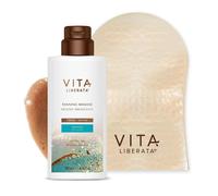 VITA LIBERATA, Tinted Tanning Mousse Medium 200ml & Mitt Bundle, Fast Drying Formula, Tinted for even & streak-free application, Natural & Organic