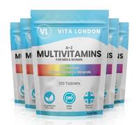 Vita London A-Z Multivitamins for Men & Women - 22 Essential Active Vitamins & Minerals with Iron - High Strength Daily Supplement - 600 Tablets - UK Made, Vegetarian