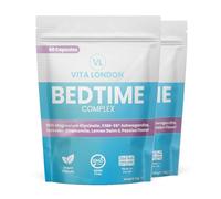 Vita London Bedtime Complex - 120 Capsules with Magnesium Glycinate, KSM-66® Ashwagandha, Lemon Balm, Chamomile, Passion Flower & Lavender for Sleep - Vegan, Non-GMO, UK Made
