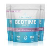 Vita London Bedtime Complex - 180 Capsules with Magnesium Glycinate, KSM-66® Ashwagandha, Lemon Balm, Chamomile, Passion Flower & Lavender for Sleep - Vegan, Non-GMO, UK Made