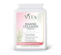 Vita Nutrition Marine Collagen Complex Peptide 60 Capsules with Hyaluronic Acid Complex, Vitamins and Iodine from Seaweed Skin, Nails & Hair Food Supplement