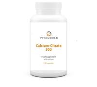 Vita world Calcium Citrate 500 l 533 mg Pure Calcium per Daily dose l Made with tricalcium Citrate l high bioavailability l Vegan l 120 Capsules