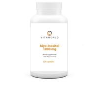Vita World Myo-Inositol - High-dose inositol 1000mg (120 Vegan Capsules) l Important Messenger Substance for Cell Metabolism l Without unwanted additives, Gluten/Lactose Free