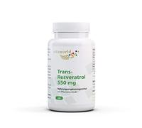 Vita World Trans-Resveratrol from Japanese Knotweed Extract 550 mg 60 Capsules Vegan/Vegetarian Made in Germany