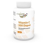Vita World Vitamin C 500mg timed Release 120 Vegetarian Capsules Made in Germany