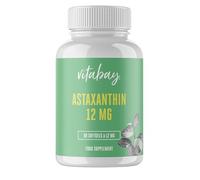 Vitabay Astaxanthin 12 mg - 90 Vegan softgels with astaxanthin from Haematococcus pluvialis microalgae and Flaxseed Oil - Laboratory Tested in Germany