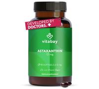 Vitabay Astaxanthin 12 mg High Strength - 90 Vegan Softgels - No Additives | Laboratory Tested - Premium Raw Material Naturally Derived from Haematococcus pluvialis Algae Extract - 6 Month Supply