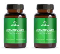 Vitabay Coenzyme Q10 Ubiquinol 200 mg - 60 Capsules - high Strength - Natural Q10 in Active Form (ubiquinol) from Plant Fermentation - additive-Free & Laboratory Tested in Germany (Pack of 2)