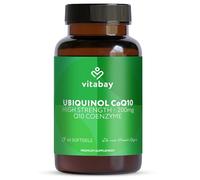 Vitabay Coenzyme Q10 Ubiquinol 200 mg - 60 Capsules - high Strength - Natural Q10 in Active Form (ubiquinol) from Plant Fermentation - additive-Free & Laboratory Tested in Germany