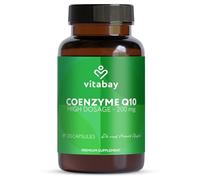 Vitabay Coenzyme Q10 Ubiquinone 200 mg - 60 Vegan Capsules - high Strength CoQ10 - Natural Q10 from Plant Fermentation - additive-Free & 100% Vegan - Laboratory Tested in Germany