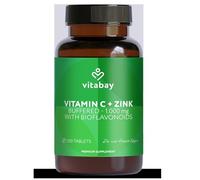 Vitabay Vitamin C 1000 mg + Zinc • 200 Vegan Tablets • High Dose