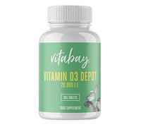 Vitabay Vitamin D3 20,000 IU - 365 high Dosage and time-Released Vitamin D Tablets - Vegan and Laboratory Tested
