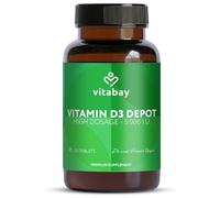 Vitabay Vitamin D3 5,000 IU - 120 high Dosage and time-Released Vitamin D Tablets - Vegan and Laboratory Tested