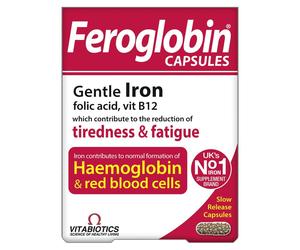 Vitabiotics Feroglobin Slow Release 30 Tablets Iron Energy Support