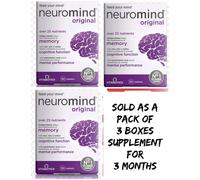 Vitabiotics Neuromind Original Iron Zinc Mental Performance Brain PACK OF THREE
