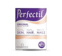 Vitabiotics Perfectil Original Hair Skin and Nails Vitamins, 30 Tablets | A triple-active skin, hair and nails supplement for women with over 20 micronutrients, including biotin, zinc and selenium.