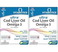 Vitabiotics Ultra Cod Liver Oil - 60 Capsules (Pack of 2)