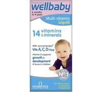 Vitabiotics Wellbaby Infant Liquid Essential Multivitamin Support for Your Baby's Health and Development 150 ml