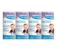 Vitabiotics Wellbaby Multi-vitamin Liquid 150ml - Pack of 4