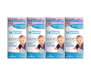 Vitabiotics Wellbaby Multi-vitamin Liquid 150ml - Pack of 4