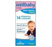 Pack of 1 Wellbaby 6 Months - 4 Years Old Baby, Infant, Toddler Multivitamin (Including Vitamin D) 150 ml with Naturally Captured Thank You Card