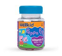 Vitabiotics Wellkid Peppa Pig Vitamin D Strawberry Flavour 400iu 30 Jellies