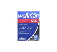 Vitabiotics Wellman 50 + 30 Tablets Multivitamin for Men Over 50 for Energy, Heart, Brain & Immune Support