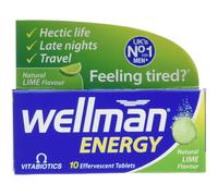 Vitabiotics Wellman Energy Natural Lime Flavour - 10 Effervescent Tablets