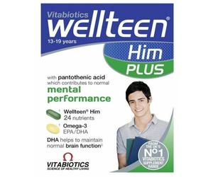 VITABIOTICS WELLTEEN HIM PLUS - 56 TABLETS/CAPSULES MENTAL PERFORMANCE