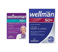 Vitabiotics | Wellwoman 70+ Tablets | 1 x 30s & Vitabiotics Wellman 50+, 30 Tablets