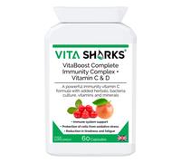 VitaBoost Complete Immunity Complex + Vitamin C & D. Fight Infection & Boost Immune Function. Anti-Viral & Anti-Bacterial. All-in-One Potent Vitamin C Formula. Essential Vitamins & Minerals
