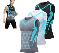 Vitaboost Compression Shirt, 2024 New Version Ionic Shaping Sleeveless Vest for for Men to Build a Perfect Body (UK, Alpha, M, Regular, Regular, Mix 3PC)