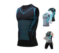 Vitaboost Compression Shirt, Maynox Vitaboost Shirt, 2024 New Version Ionic Shaping Sleeveless Vest for Men (Large,Black)