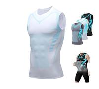 Vitaboost Compression Shirt, Maynox Vitaboost Shirt, 2024 New Version Ionic Shaping Sleeveless Vest for Men (X-Large,White)
