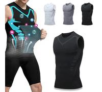 Vitaboost Compression Shirt, Vitaboost Vest for Men, 2024 New Version Ionic Shaping Sleeveless Vest, Maynox Vitaboost Shirt (XL,Black)