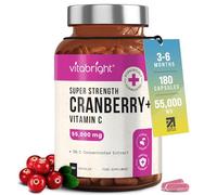 Vitabright Cranberry Capsules 55,000mg | High-Strength Cranberry Supplement for Women | 180 Capsules with Concentrated Cranberry Extract