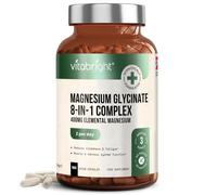 VitaBright Magnesium Complex 8-in-1 | High Strength | 400mg Elemental | 180 Vegan Capsules | Magnesium Glycinate, Citrate, Malate, Taurate & More | 3 Month Supply